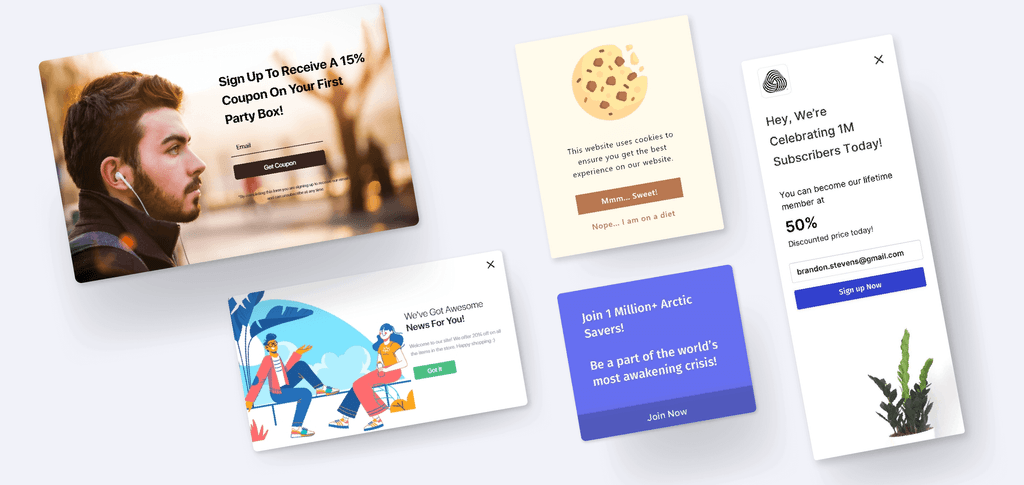 Highly Responsive WordPress Popup Templates