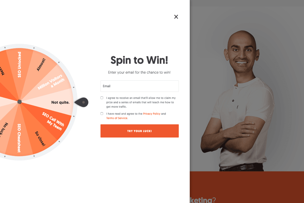 Neil Patel Popup Example