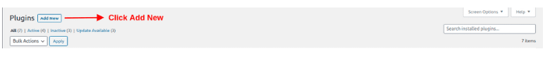 Click Add New Button