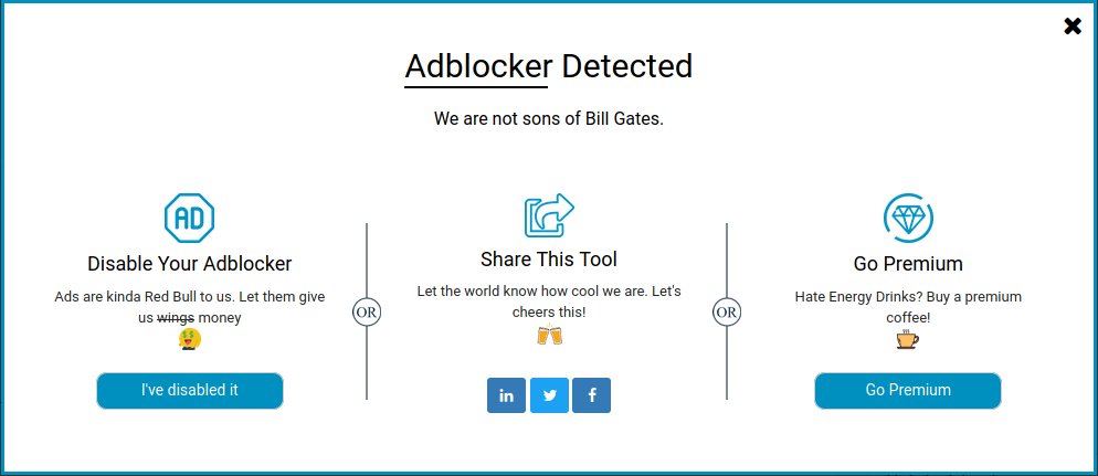 Snarky Popup