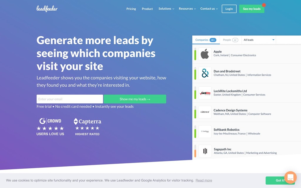 LeadFeeder Lead Generation Tool