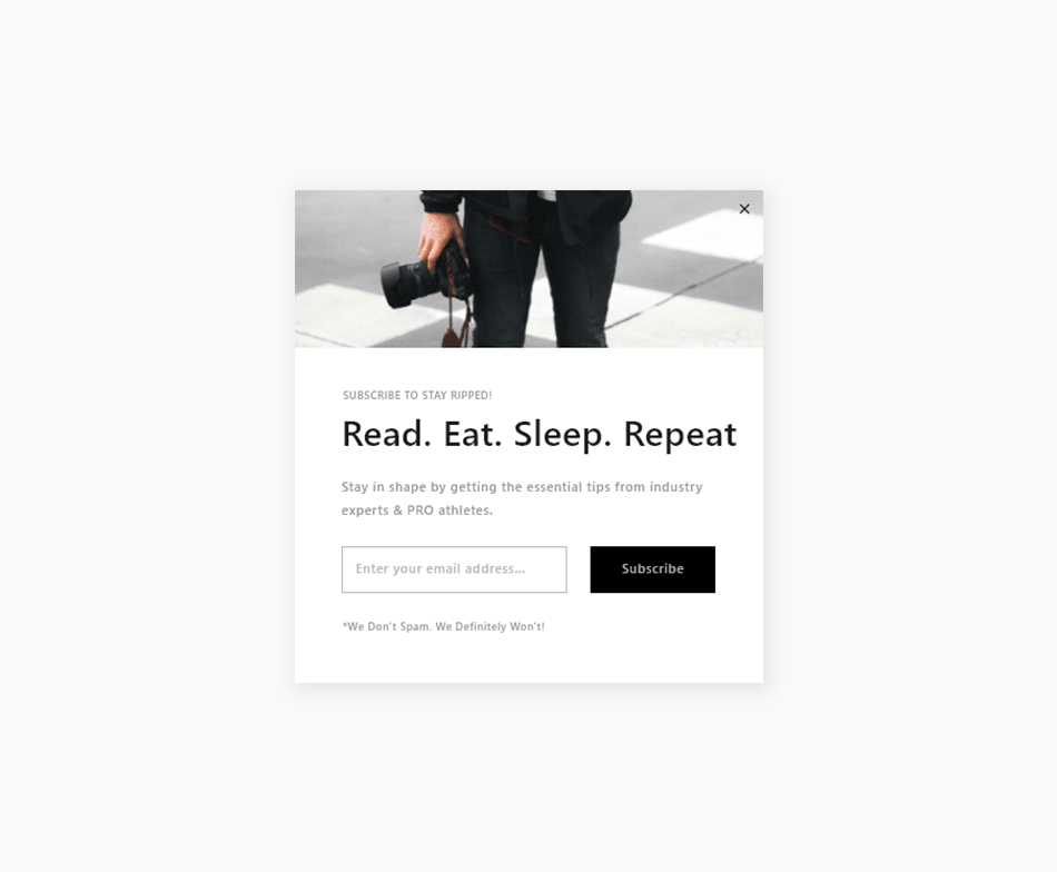 Athletes tips Popup