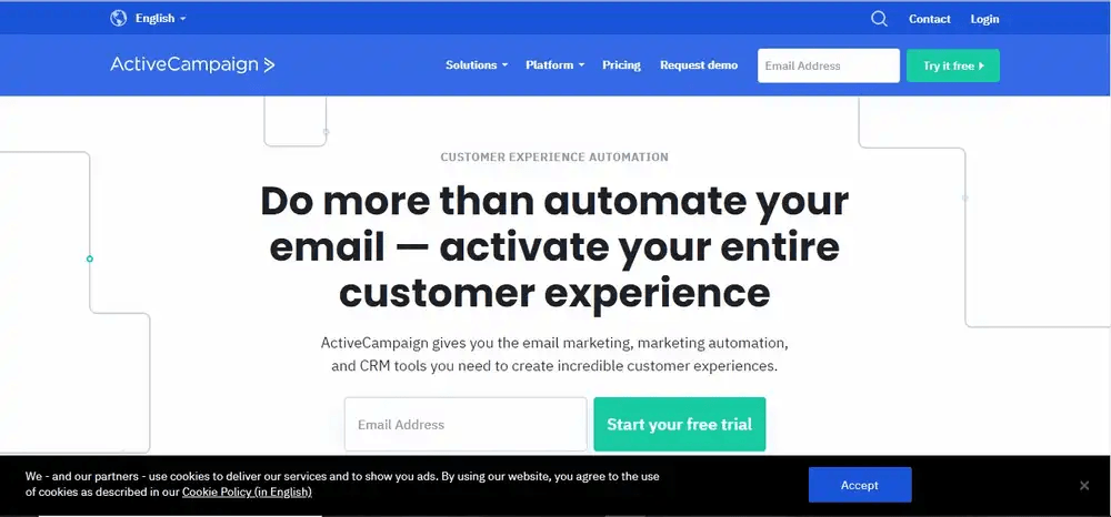 Active Campaign Floating Bar Example