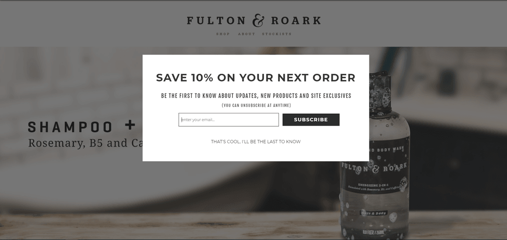 Example for a Discount Popup