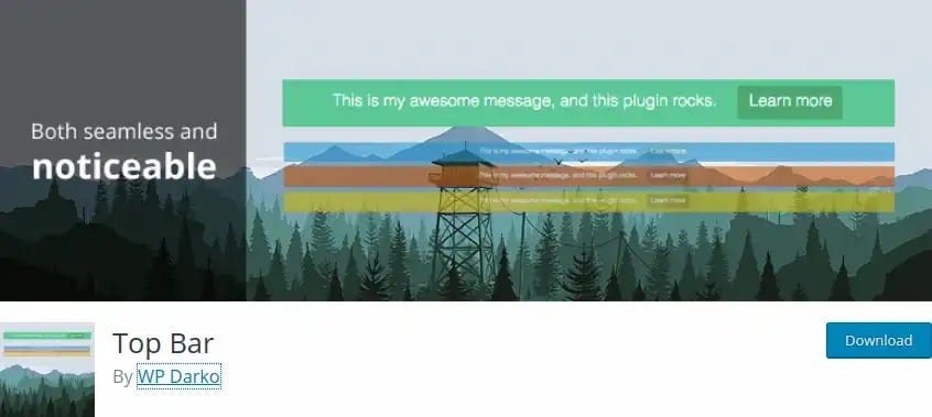 Top Bar Notification Plugin