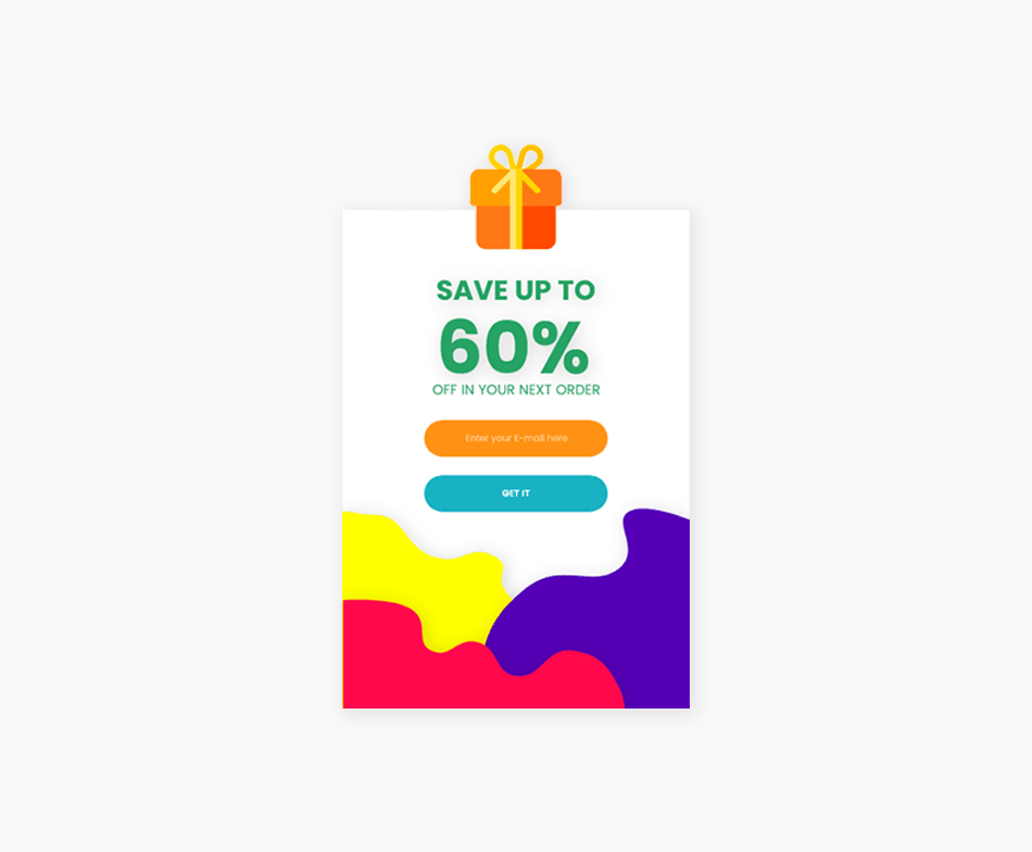 Save on next order Email list