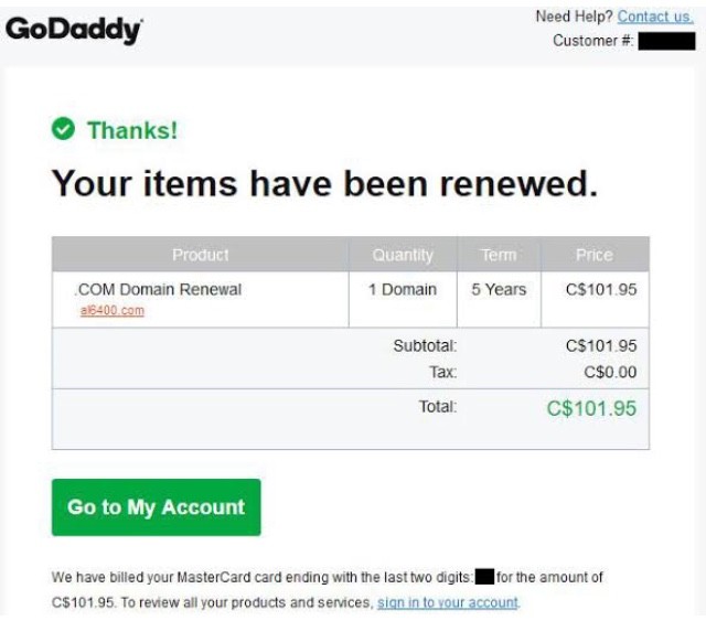 Subscription renewal emails