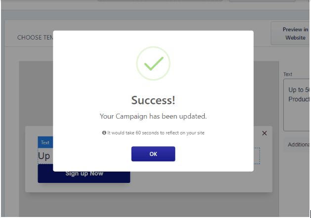Optinly Campaign Success