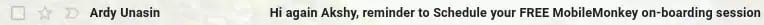 Example for Personalized Email Subject Line
