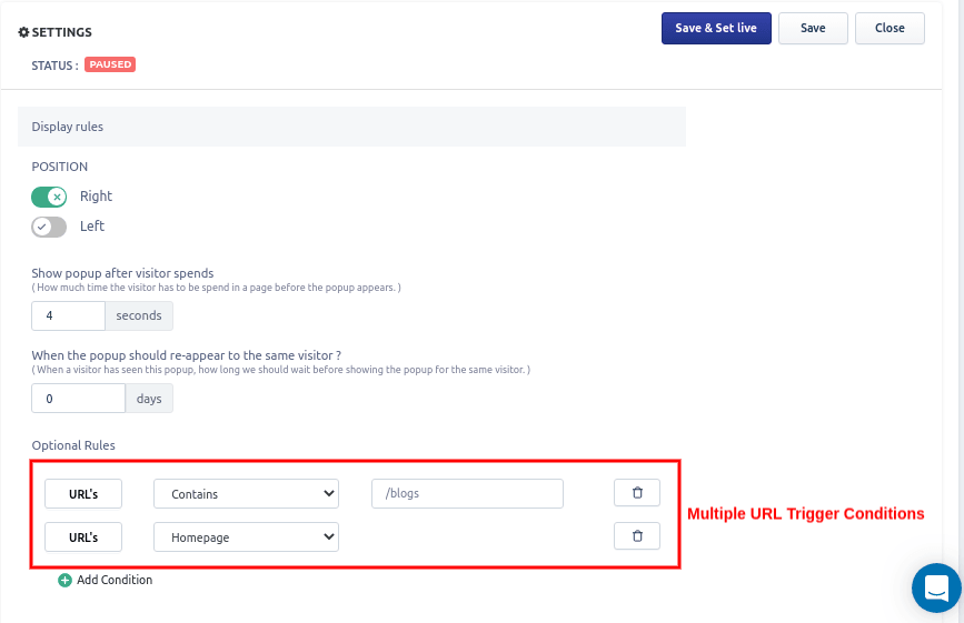 Example for URL Based Triggers