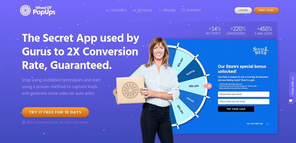 Wheel of Popups Spinwheel Plugin