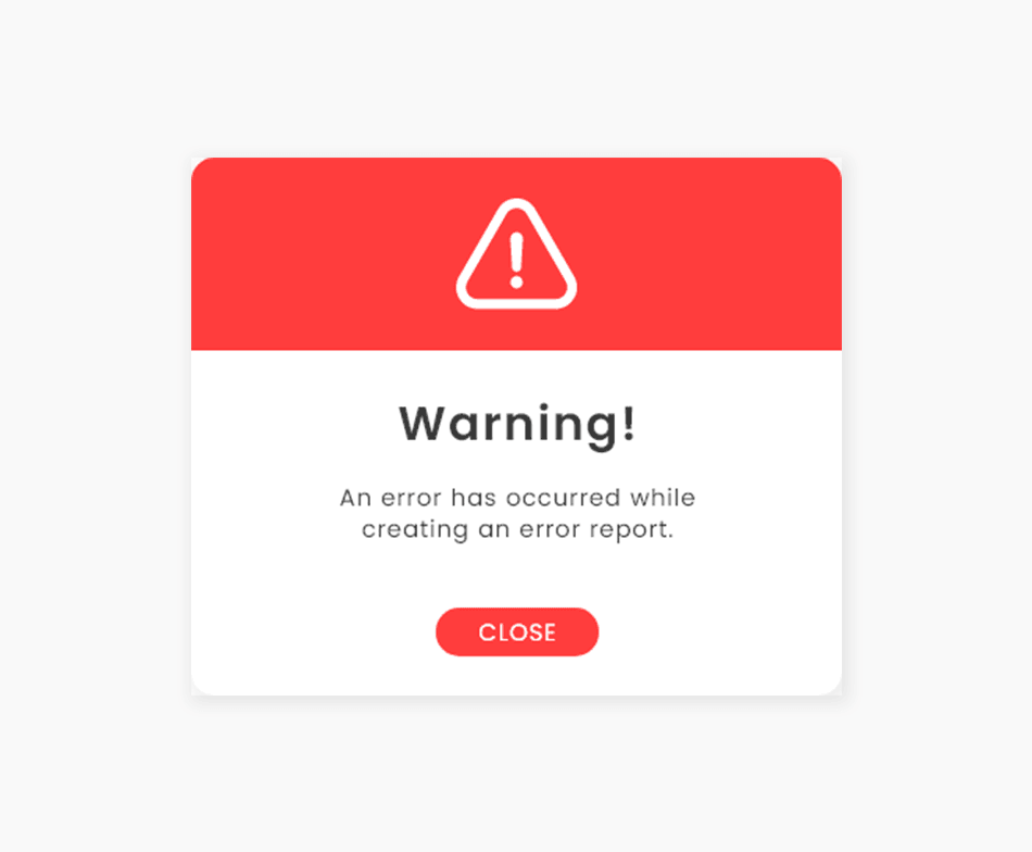 Error Alert Popup