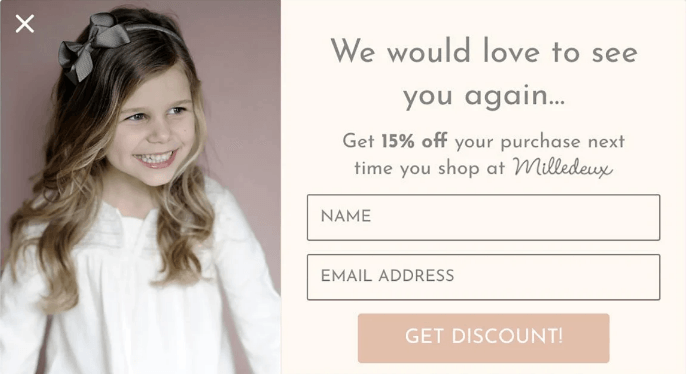 Exit Intent Popup from Milledux