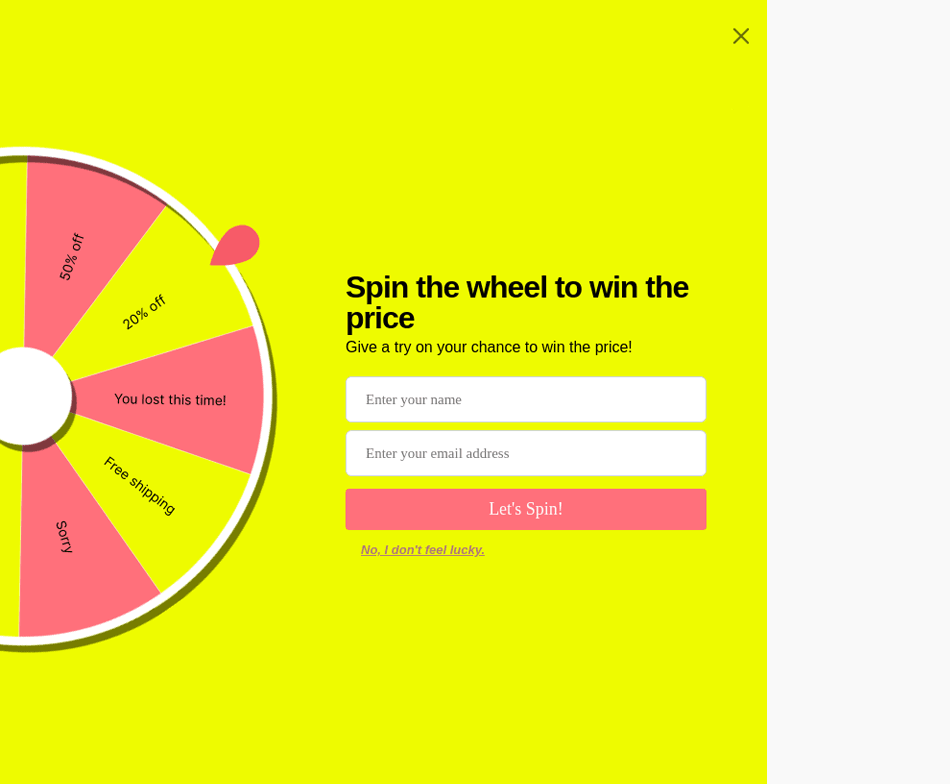 Gamification Spin the Wheel Popup