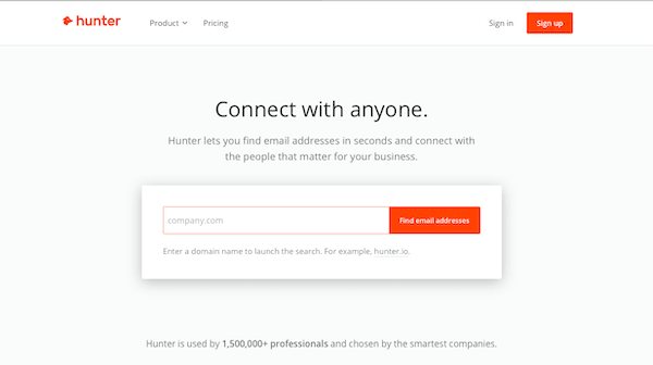 Hunter Email Lookup Tool