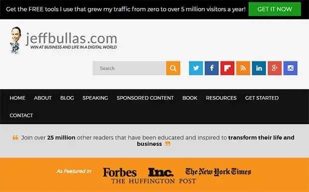 JeffBullas Floating Sidebar