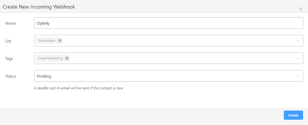 New Webhook