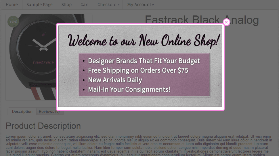 Fastrack Popup