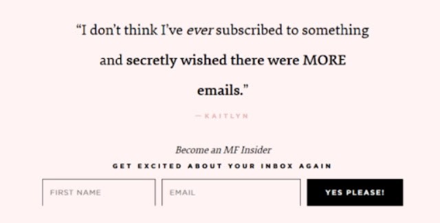 Marie Forleo's captivating newsletter