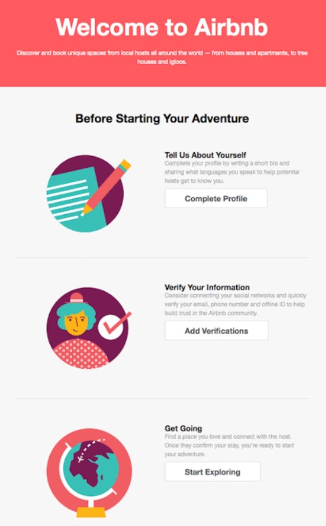 welcome emails Airbnb