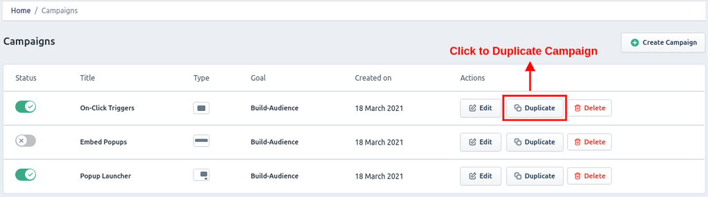 Optinly Campaign Duplication