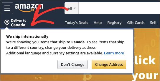 Amazon Popup