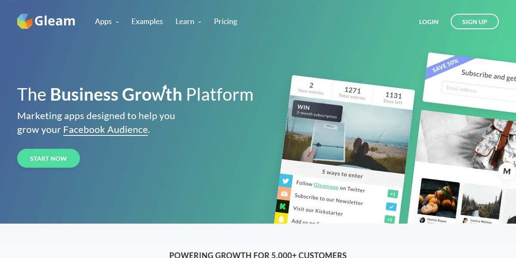 Gleam Contest Lead Generation Tool
