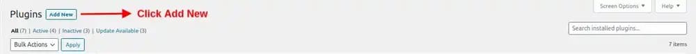 Click Add New Button