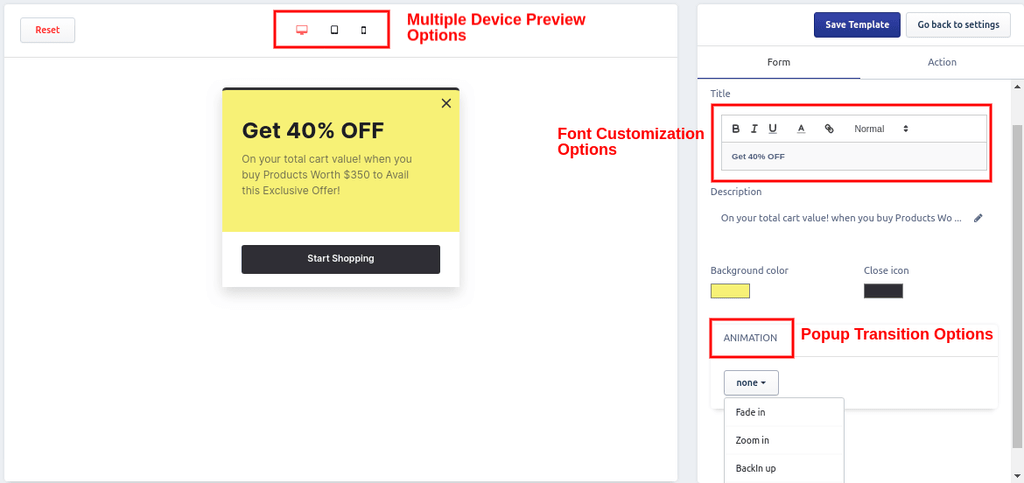 Popup campaign