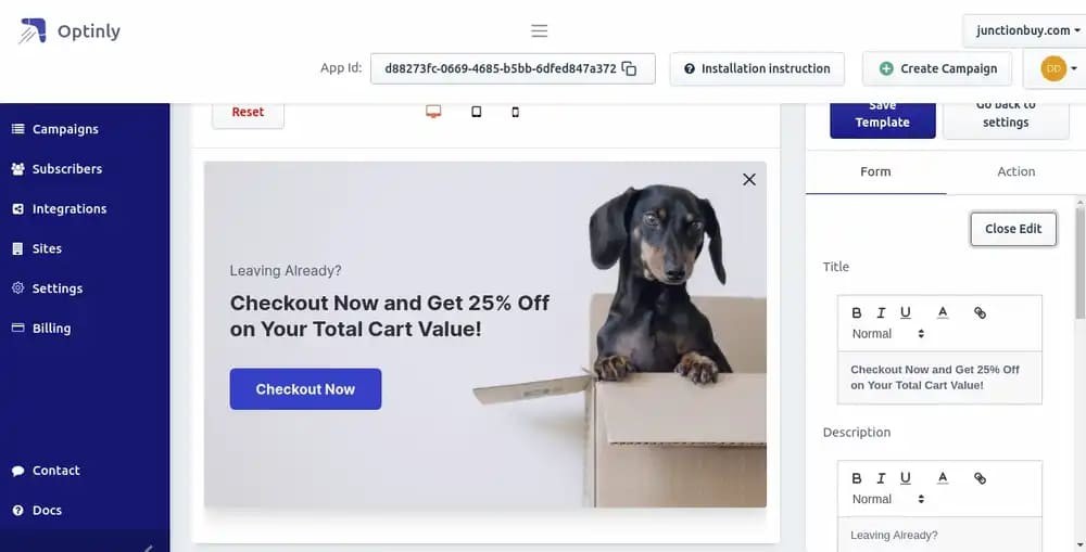 Customize Popup Templates